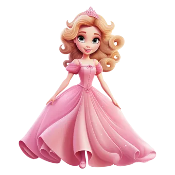 the disney princess doll is wearing a pink dress and tia