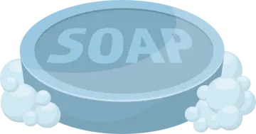 a soap with the word soap on it