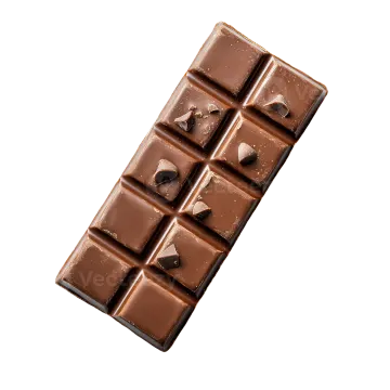 a bar of chocolate on a white background