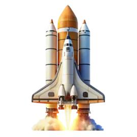 an image of a space shuttle taking off