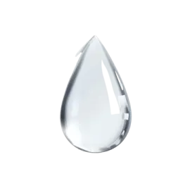 a drop of water on a white background
