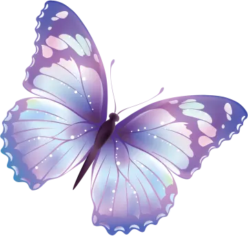 a purple butterfly on a white background