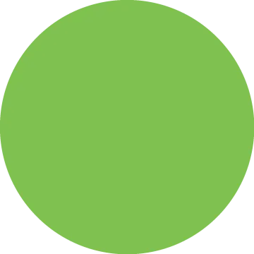 a green circle with a white background