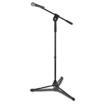 a microphone stand on a white background