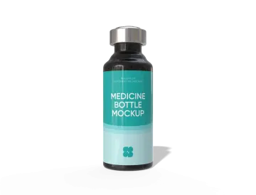a bottle of medicine on a white background