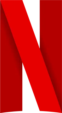 a red letter n with a white background