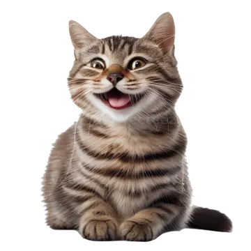 a cat with its mouth open and tongue out