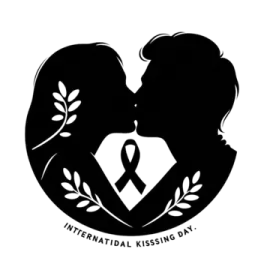 the international kissing day logo