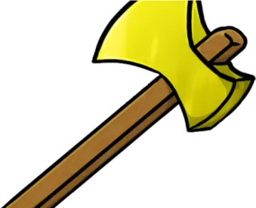 an axe with a wooden handle