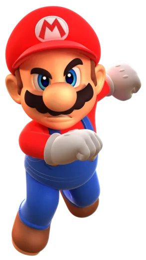an image of a mario running in the air