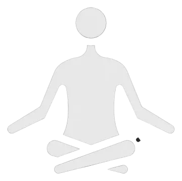 a black and white silhouette of a person meditating