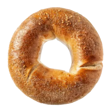 a bagel on a white background