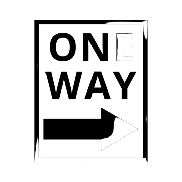 one way arrow sign