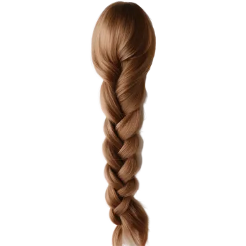 a woman with long brown hair in a braid