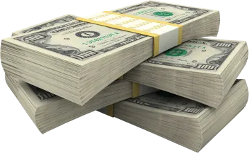 a stack of money on top of each other stacks