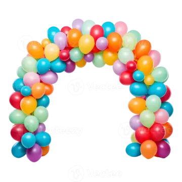 a number of balloons on a white background