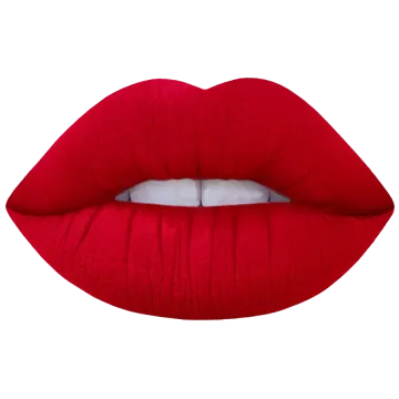 a red lipstick on a white background