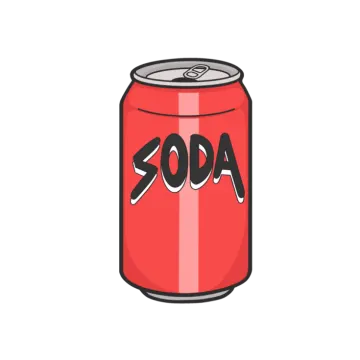 a can of soda with the word soda
