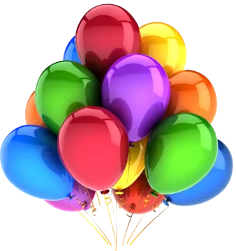 a bunch of balloons