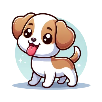 a cartoon dog with its tongue sticking out