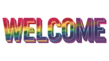 the word welcome on a white background