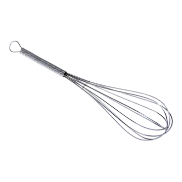 a metal whise on a white background