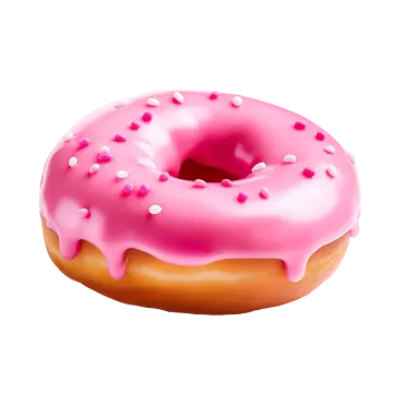 the donut is pink
