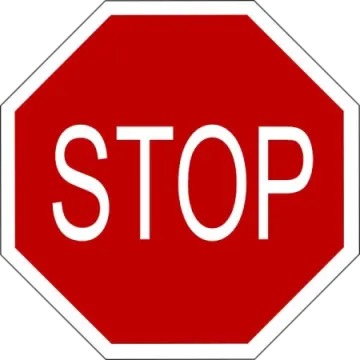 a stop sign on a white background