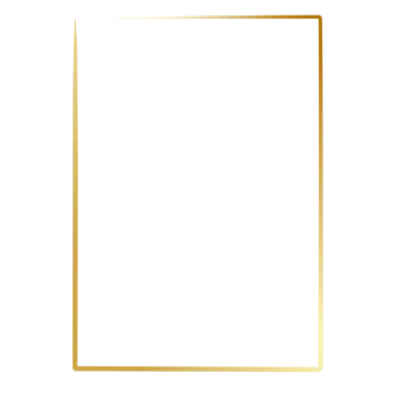 a gold frame on a white background