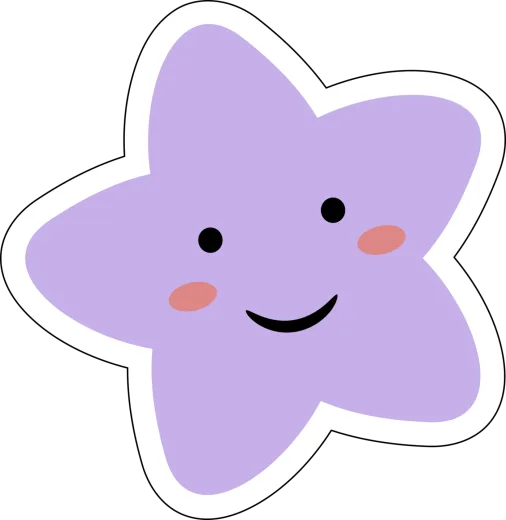 a purple flower with a smiling face