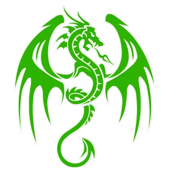 a green dragon tattoo design