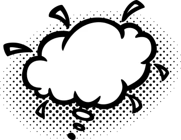 a black and white image of a cloud