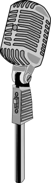 a microphone on a stand