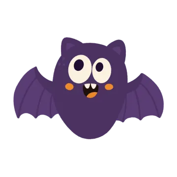an illustration of a bat with its wings open