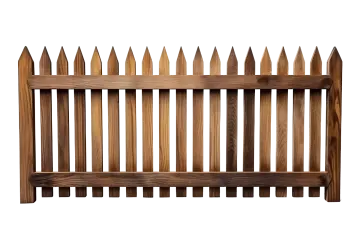 a wooden fence on a white background