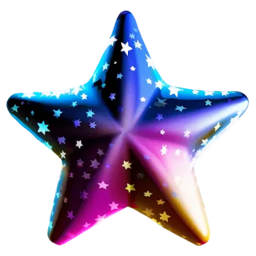 a colorful star with many stars on it