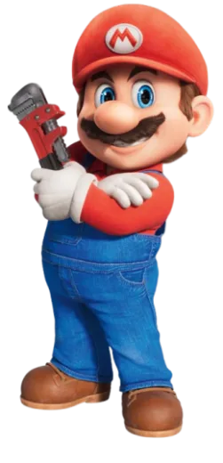a nintendo character holding a drill