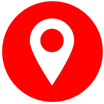 a red pin on a white background
