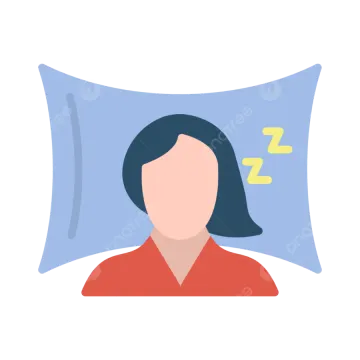 a woman sleeping in bed with a pillow