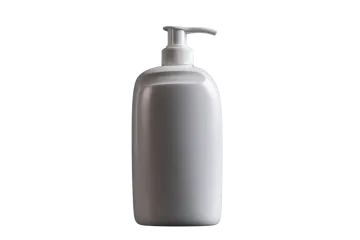 a bottle of liquid on a white background