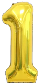 gold foil balloon number 1