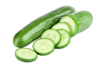 sliced cus on a white background
