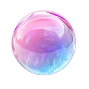 a soap bubble on a white background