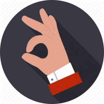 a hand with the number one on it icon