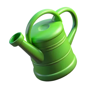an image of a green watering pot