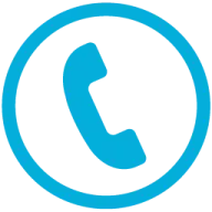 an icon of a phone in a circle