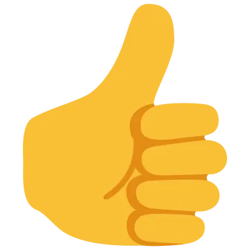 a hand giving the thumbs sign