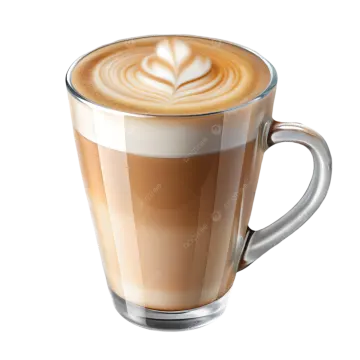 a cup of coffee on a white background