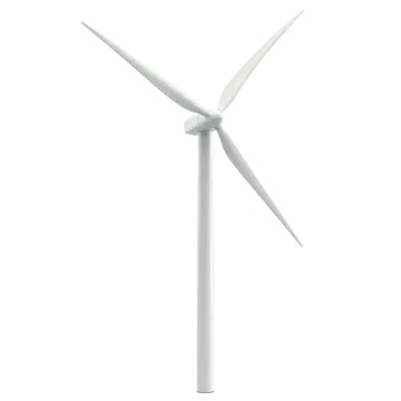 a wind turbine on a white background