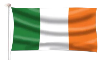 the irish flag on a white background